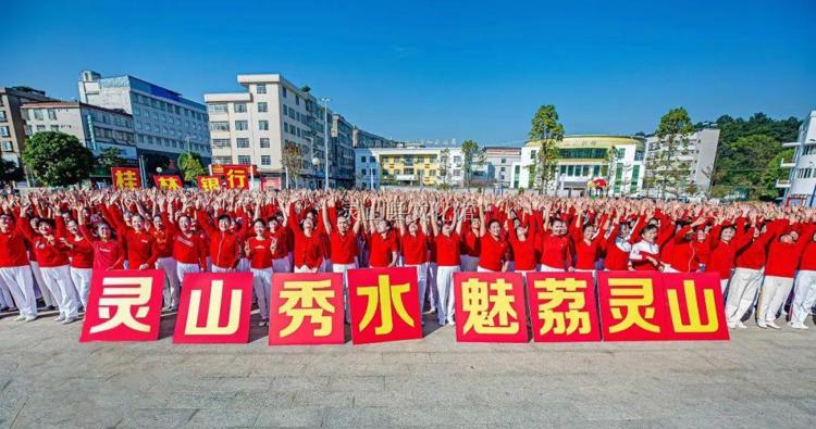 “大地欢歌·滨海运河城”—灵山县千人广场舞展演成功举办